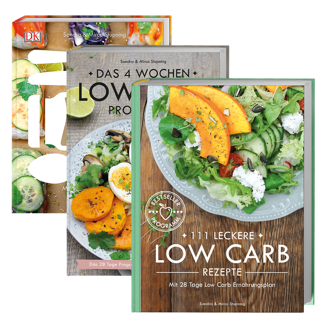 Bundle: 111 leckere Low Carb Rezepte + 4 Wochen Low Carb Programm + Low Carb To Go