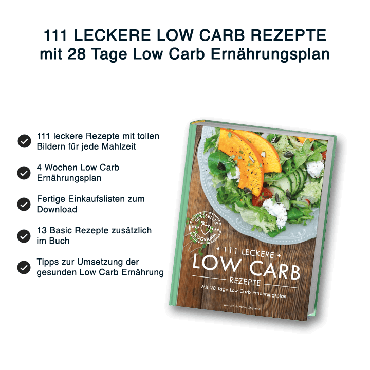 111 leckere Low Carb Rezepte mit 28 Tage Low Carb Ernährungsplan