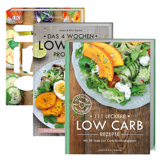 Bundle: 111 leckere Low Carb Rezepte + 4 Wochen Low Carb Programm + Low Carb To Go